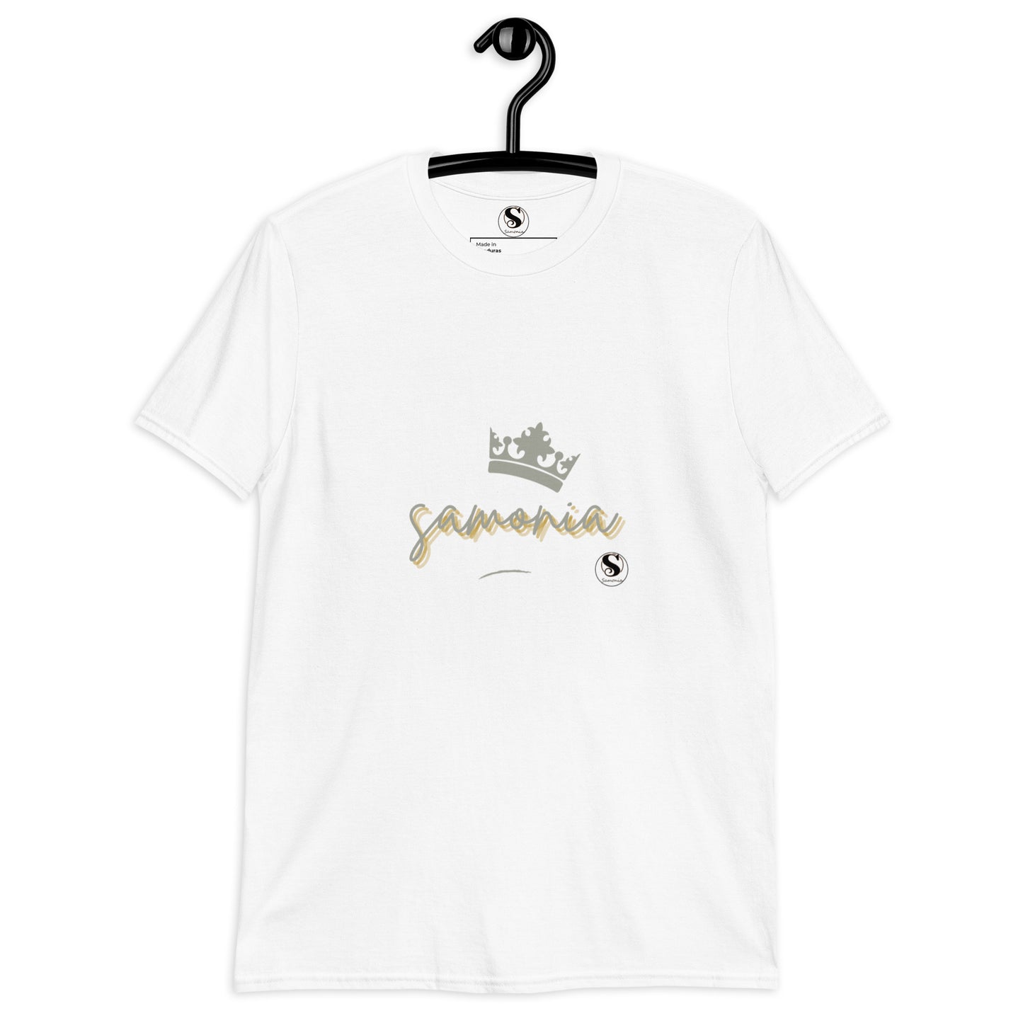 T-Shirt unisexe écriture argenté Samonia